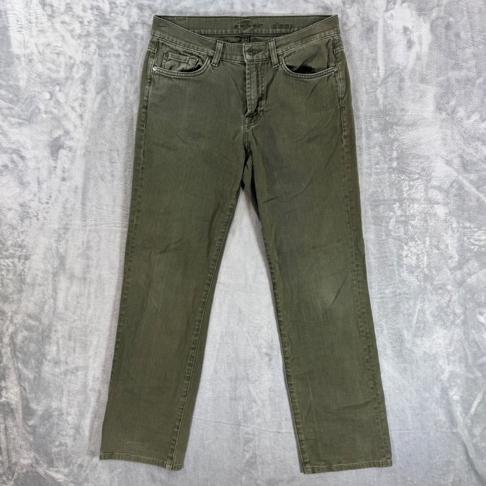 7 For All Mankind Slimmy Jeans Mens Size 29x30 Olive Green Slim Straight Leg